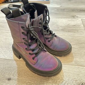 zara kids boot s IRIDESCENT ANKLE BOOTS size11（7.0inches）